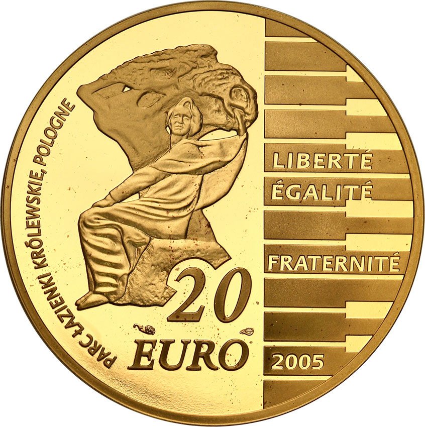 Francja. 20 Euro 2005 Fryderyk Chopin